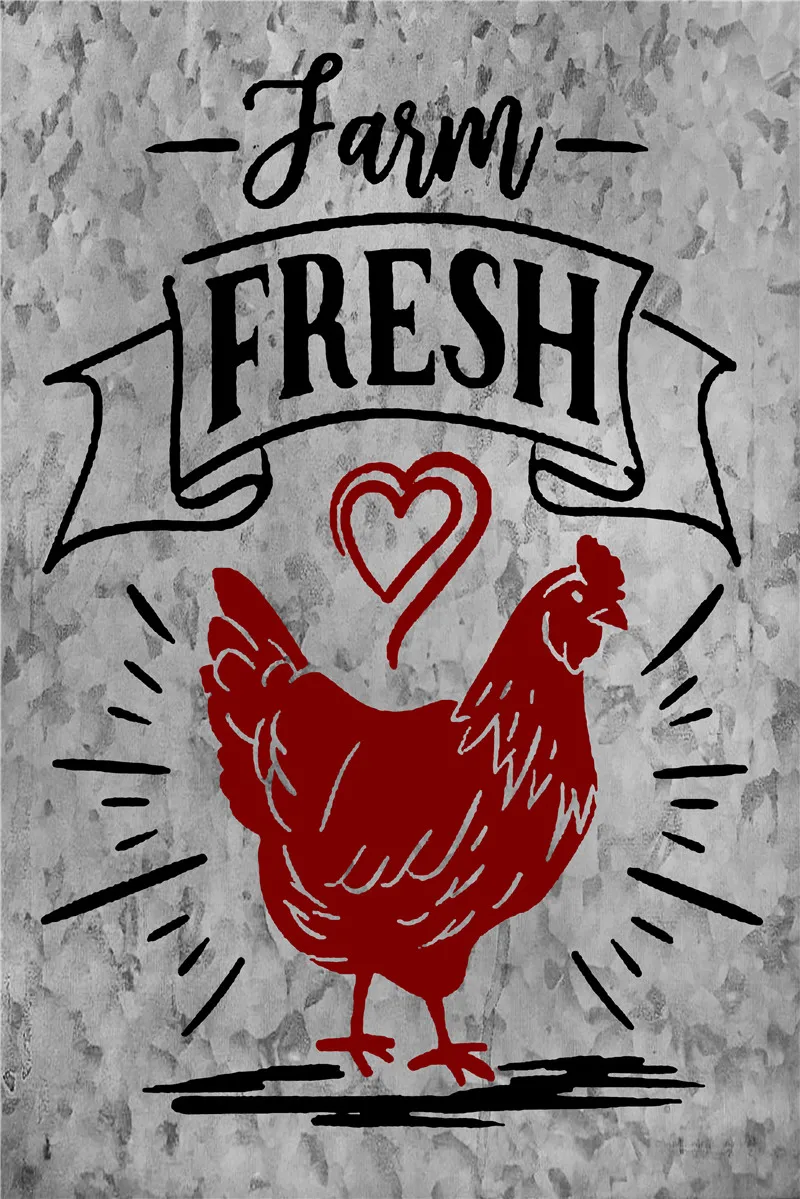 

Chickens Farmhouse Decor Border Collie Tin Sign Movie Poster Vintage Retro Vintage Metal Plate Farm Animals Wall Stickers Home