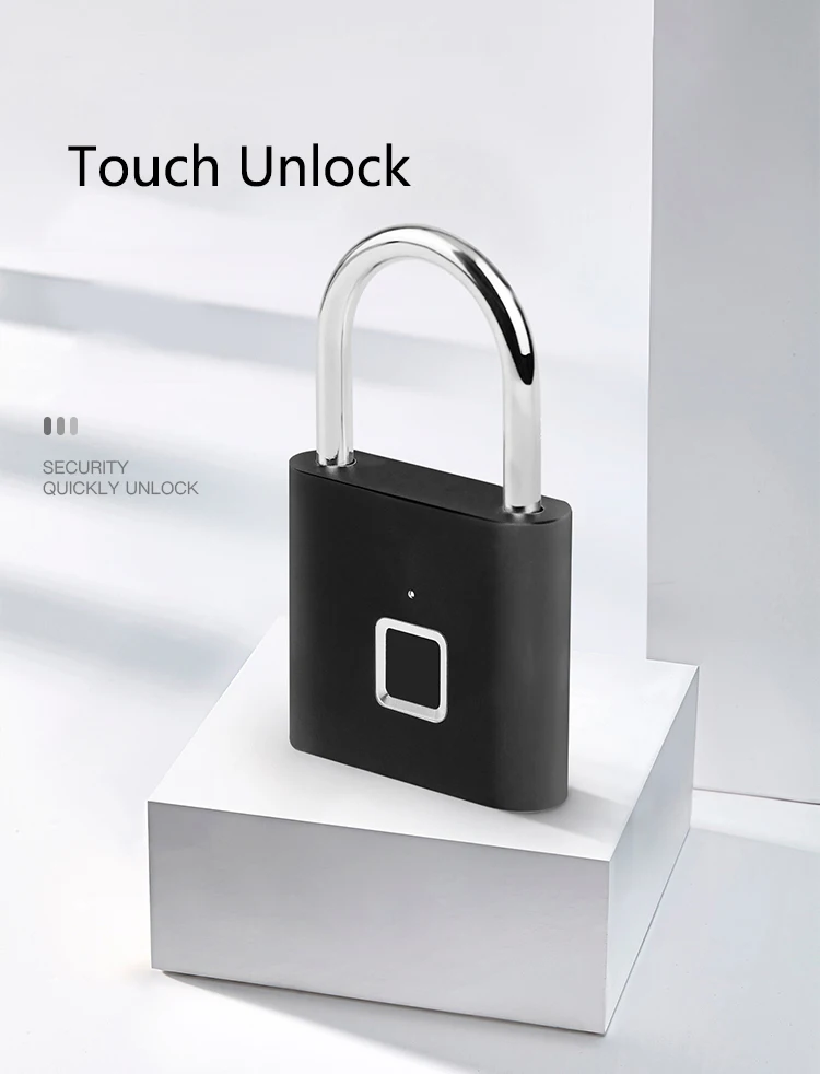 Xiaomi умный электронный замок с отпечатком пальца USB Перезаряжаемый дверной замок без ключа цинковый сплав металлический багажный отсек замок