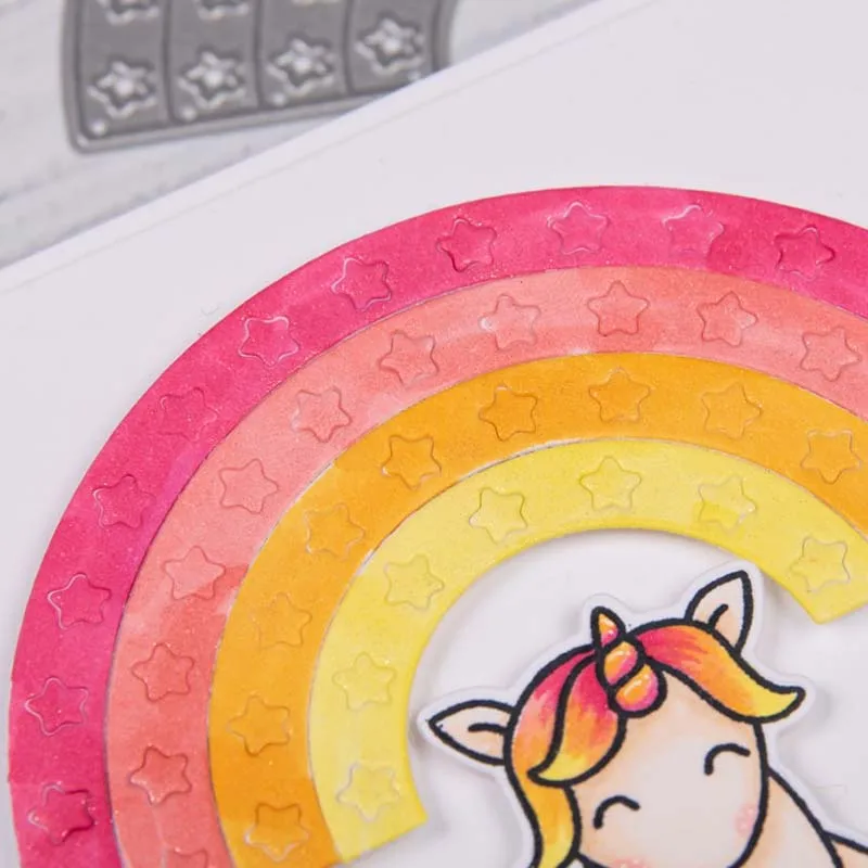 Звезда Радужный мост металлический Трафаретный вырубной штамп Скрапбукинг