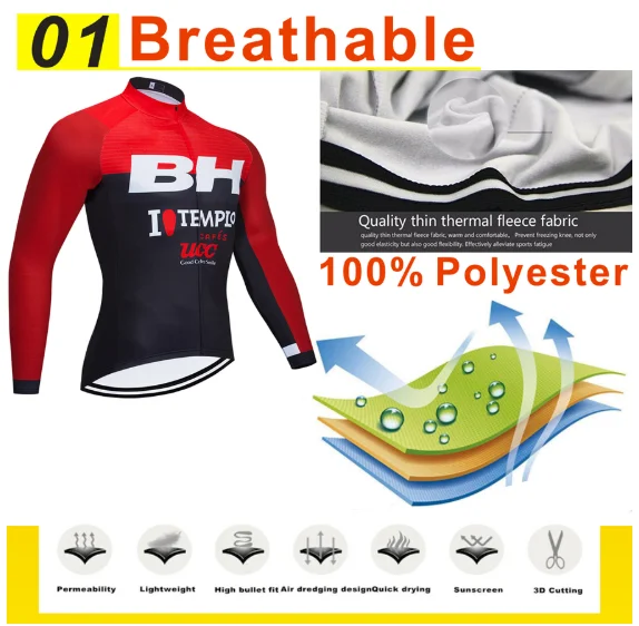 2020 профессиональная Джерси для езды на велосипеде из флиса с длинными рукавами