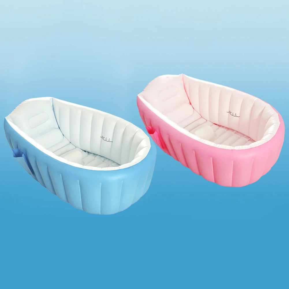 

Skin Friendly Inflatable Pool Thickened PVC Baby Folding Bathtub Swim Ring Summer Basin Crawling Cushion Kids Shower Basin
