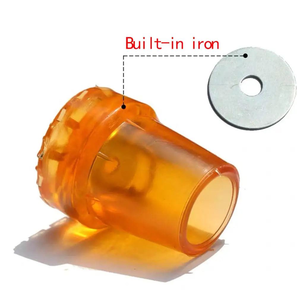 

Transparent Walking Hiking Stick Ferrule Bottom End Cover Cane Crutch Pad Rubber Heavy Duty