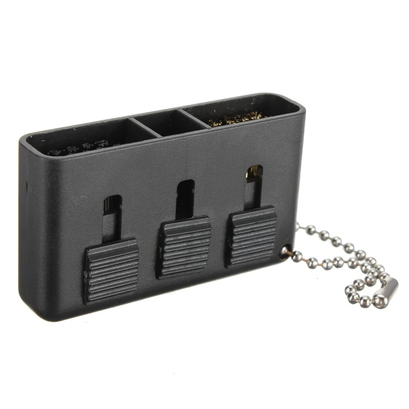 

Set of 3 in 1 Golf Club Brush Groove Cleaner Black with Golf Tool Set Golf Club Groove Sharpener and 2 Golf Club Brushes