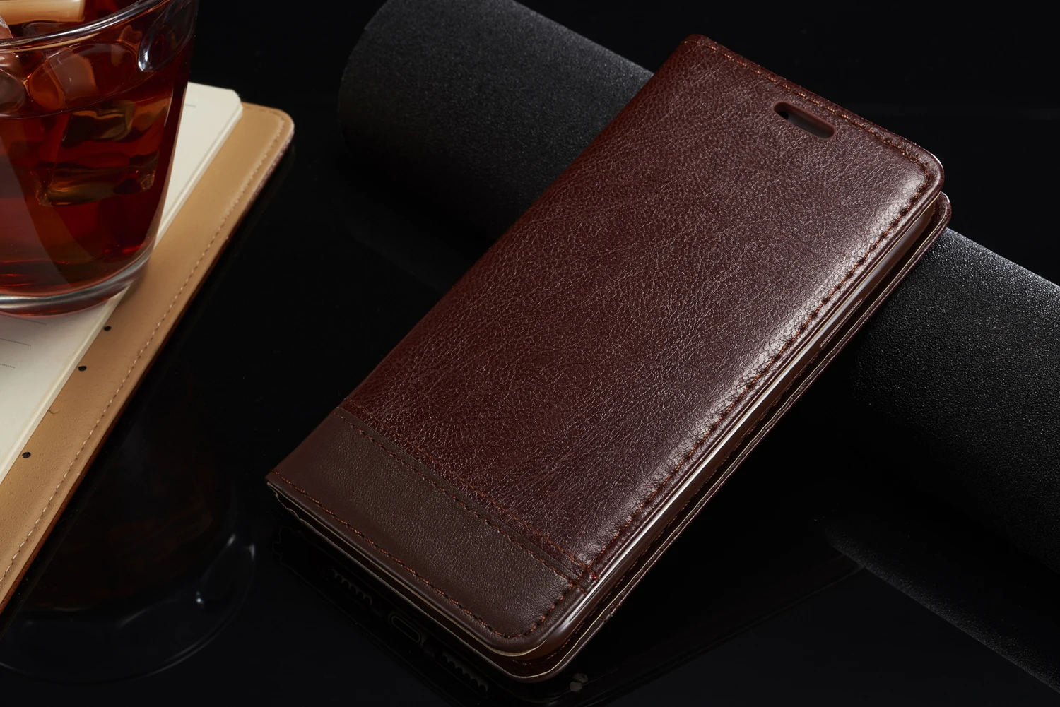 Кожаный флип-чехол с ремешком для Iphone 11 pro XS MAX XR 7 8 6 6S PLUS 5 SE 5 S Etui роскошный магнитный держатель для карт кошелек Чехол-книжка - Цвет: Brown