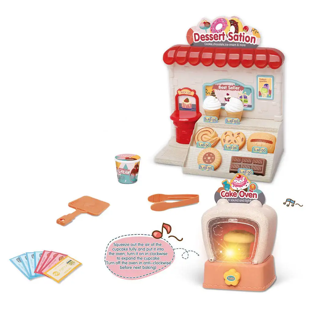 

Funny Bread Maker Machine Pizza Shelf Preschool Baking Learning Toy Play Set