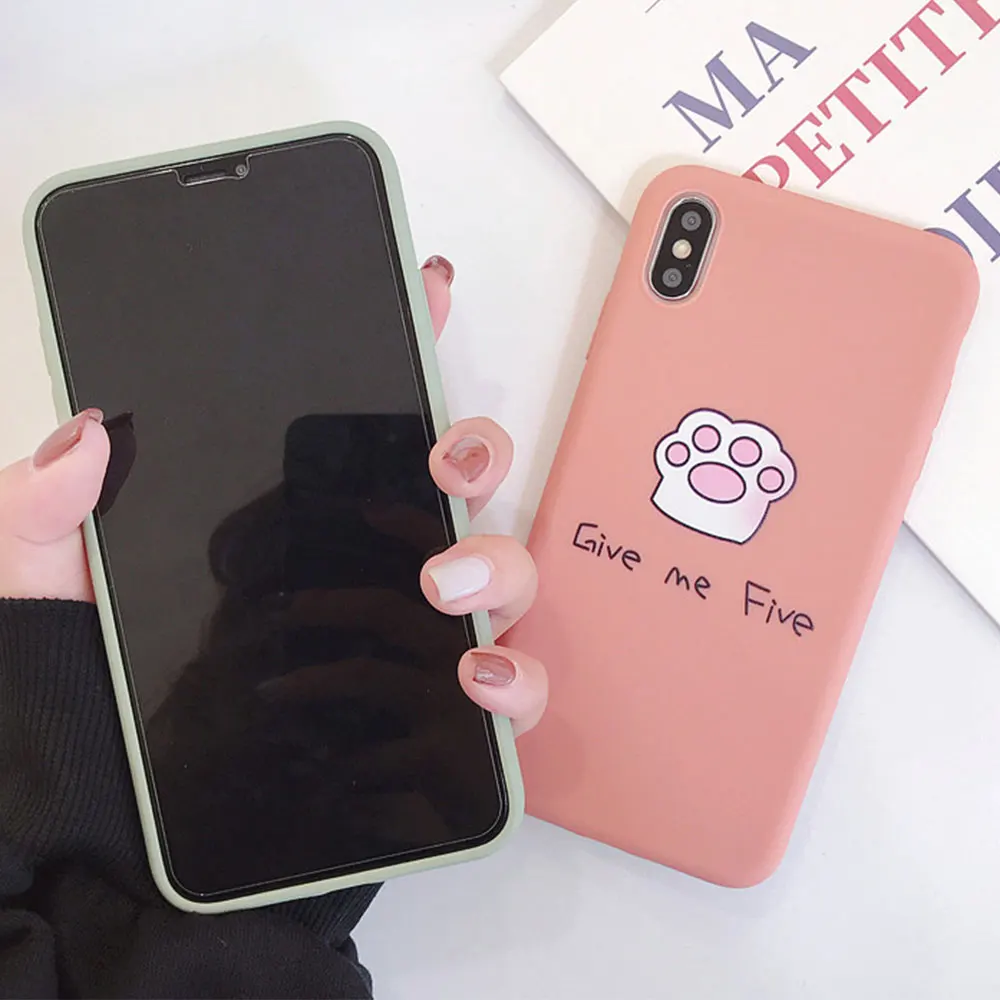 KISSCASE Soft TPU Case For iPhone XR XS MAX 7 8 6 6S Plus Cute Cat Animals Pattern Phone Funda X Back Cover |