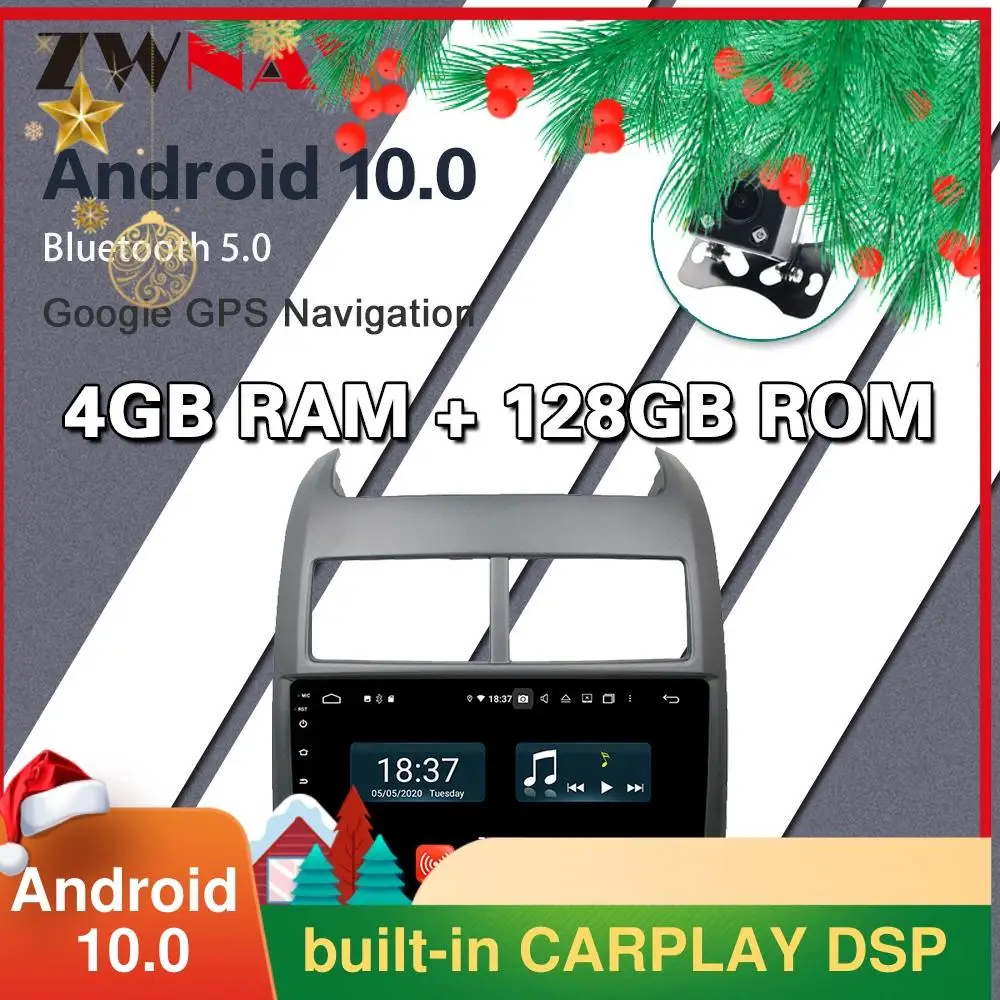 

128GB Carplay Android 10.0 screen Car Multimedia DVD Player for Chevrolet aveo BT GPS Navi car Auto Radio Audio Stereo Head unit