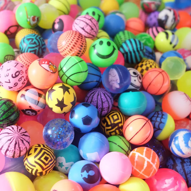 

100pcs 3cm Children Mixed Elastic Rubber Bouncing Balls Floating Funny Bouncy Pinball Toys for Kids Outdoor Sports