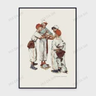 Норман Роквелл Бейсбол Спорт Портфолио оригинальный винтажный плакат, Мгновенная загрузка, Американская Спортивная иллюстрация художественный плакат