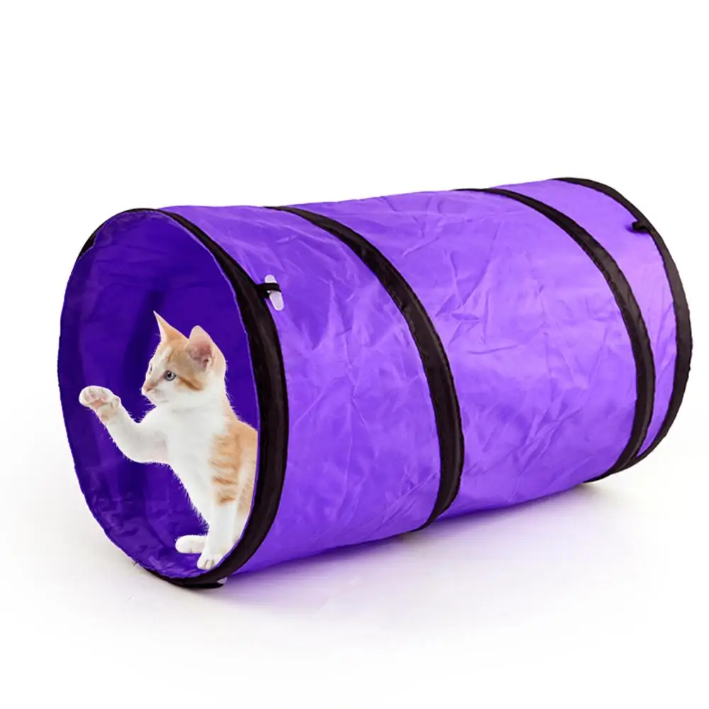 N Лидер продаж 2/3/4/5 отверстий 14 цветов Складная Pet туннель для кошек для дома и улицы для домашних животных кота обучающая игрушка для кошки; тапочки с кроликом; шлёпанцы для игровой туннель трубки - Цвет: N