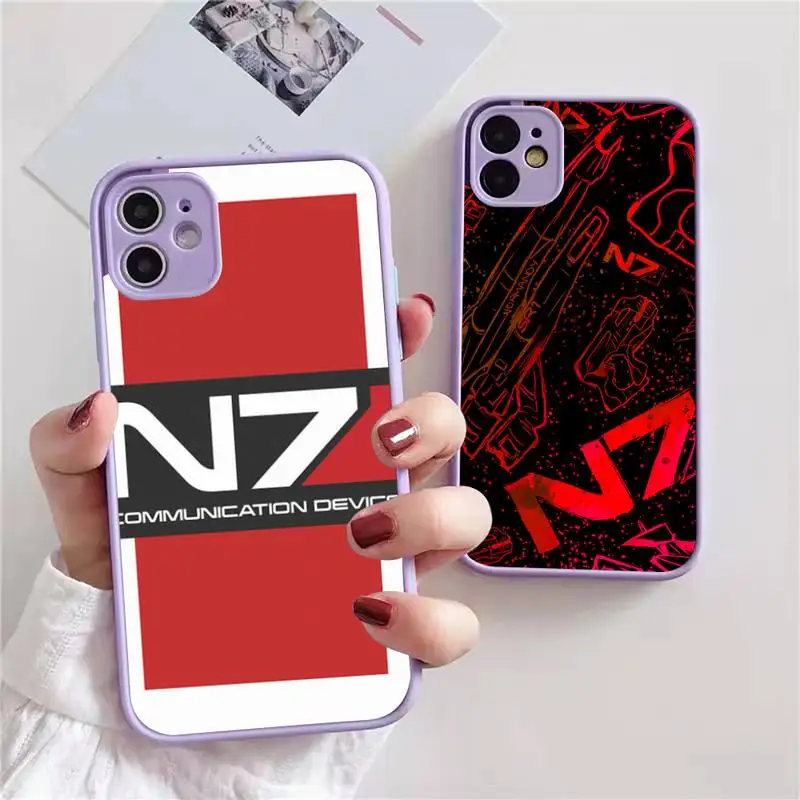 

Чехол для телефона Mass Effect N7 для iphone 13 12 11 xr xs x 7 8 pro max, светло-фиолетовый мягкий силиконовый прозрачный чехол из ТПУ