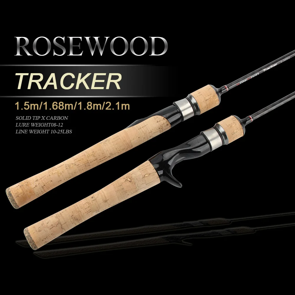 Портативная Удочка RoseWood UL с твердым наконечником, углеродная спиннинговая Удочка 1,5-2,1 м, вес приманки 8-12 г, литые удочки с пробковой ручкой