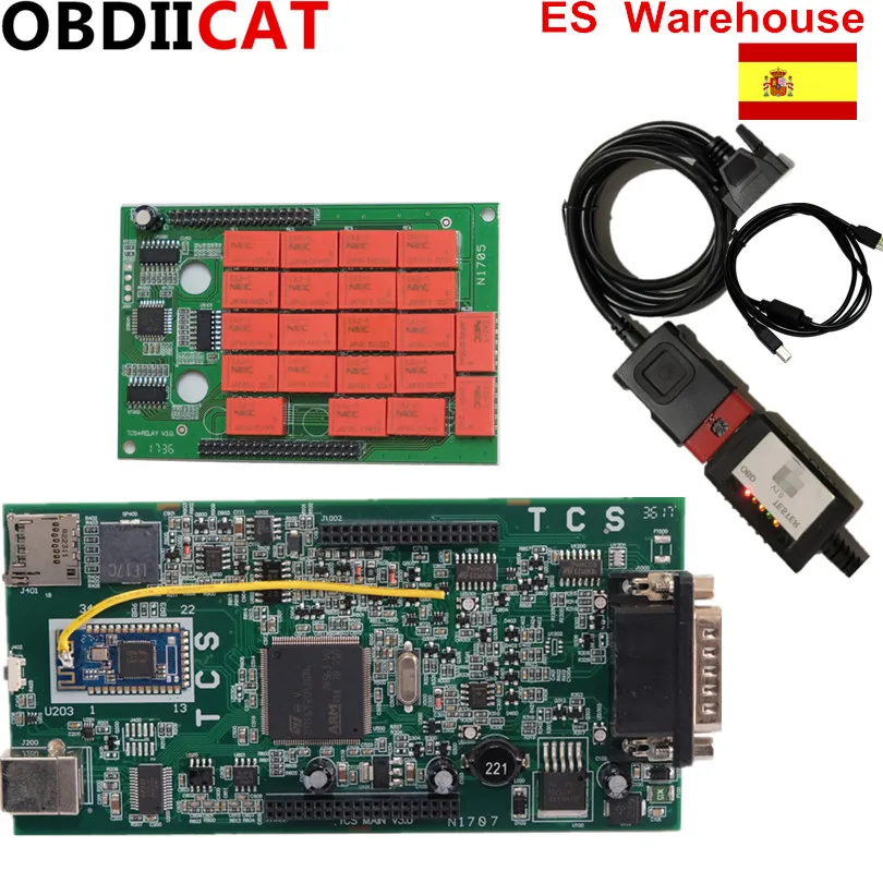 2017 1 новейшее программное обеспечение ES Warehouse TCS PRO V3.0 PCB Bluetooth 2016.R0 с Keygen OBD2 сканер