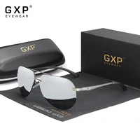 gxp pilot style polarized sunglasses for men women aluminum magnesium frame rimless lens male eyewear uv400 driving gafas de sol