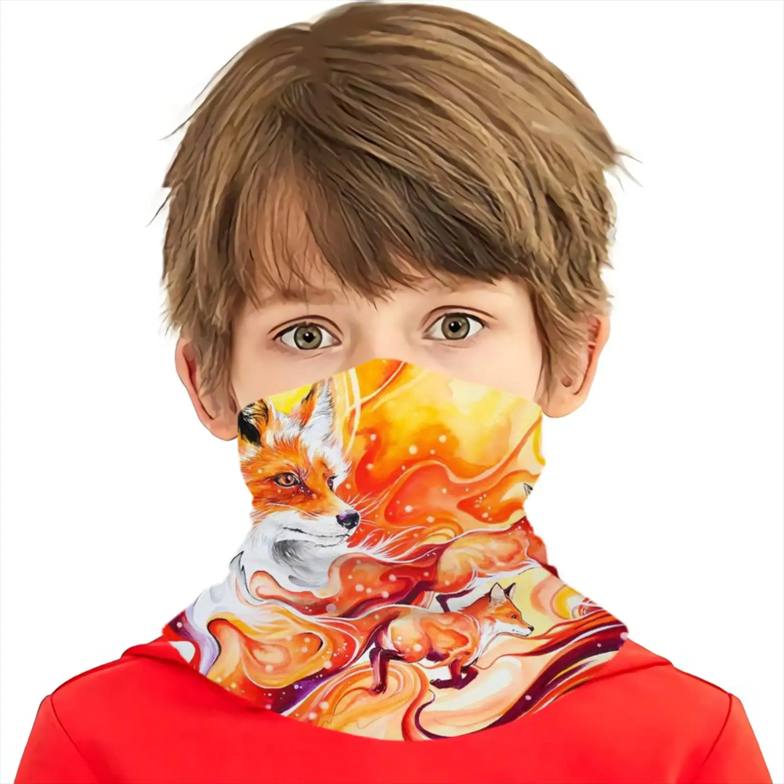 

2021 new fox hair scarf custom women/men motorcycle scarf fox helmet adult/children scarf