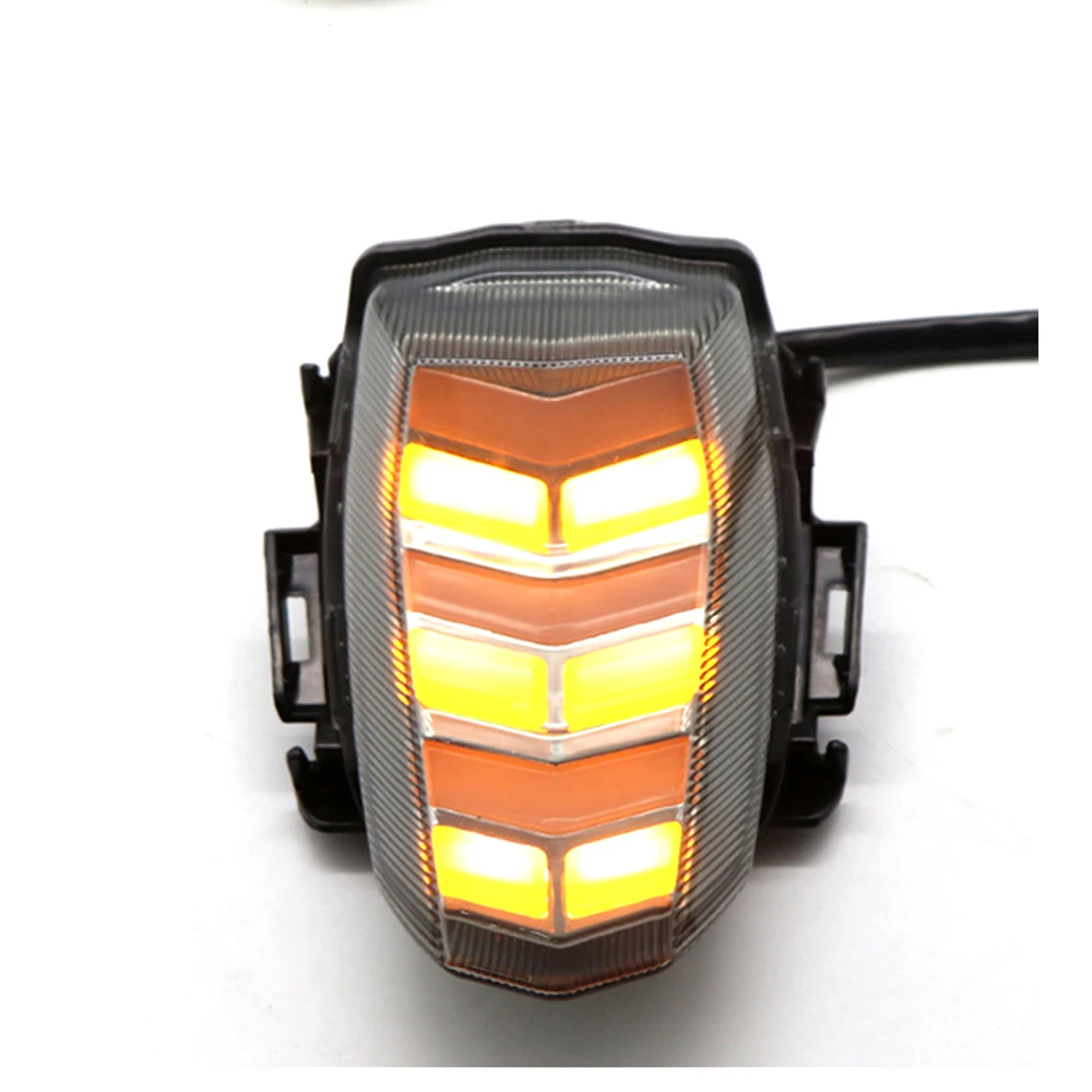 Мотоциклетные светодиодные задние фонари черные линзы стоп-сигнал поворотные