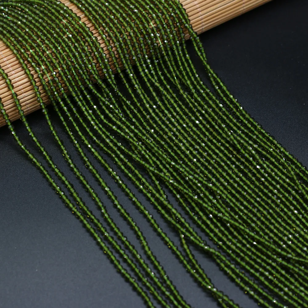 

Faceted Stone Beads Section Matcha Green Spinels Stone Beads DIY for Jewelry Making Bracelet Necklace Accessories Gift Size 3mm