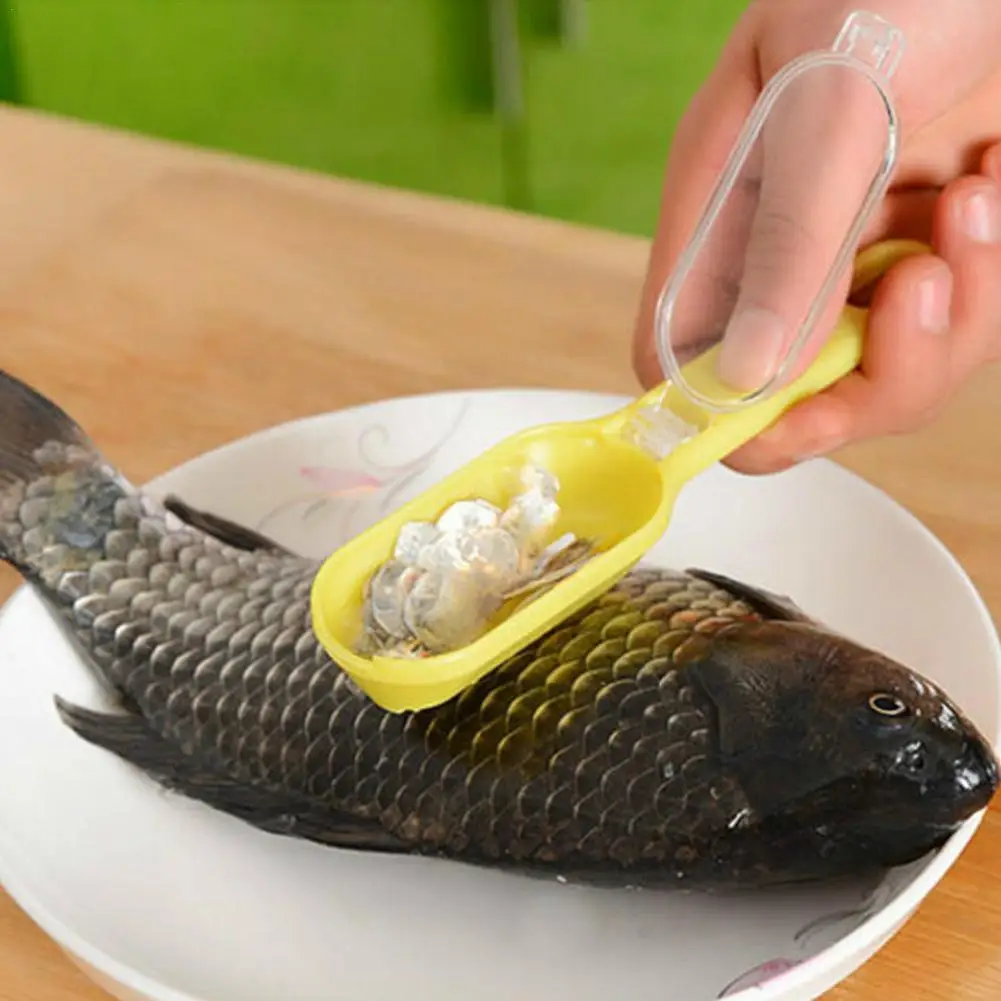 

Fish Scaler Tool scraping Fish Scraper Fast Remove Cleanining Fish accessories Skin Gadget Scraping Fish Kitchen Knife B6R9
