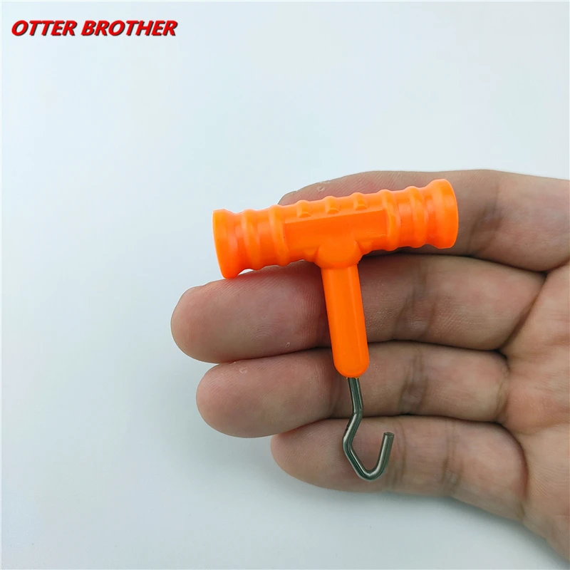 1pcs Fishing Sea Stainless Steel Knot Puller Tool Rig Making Carp Terminal Tackle Making Accessories