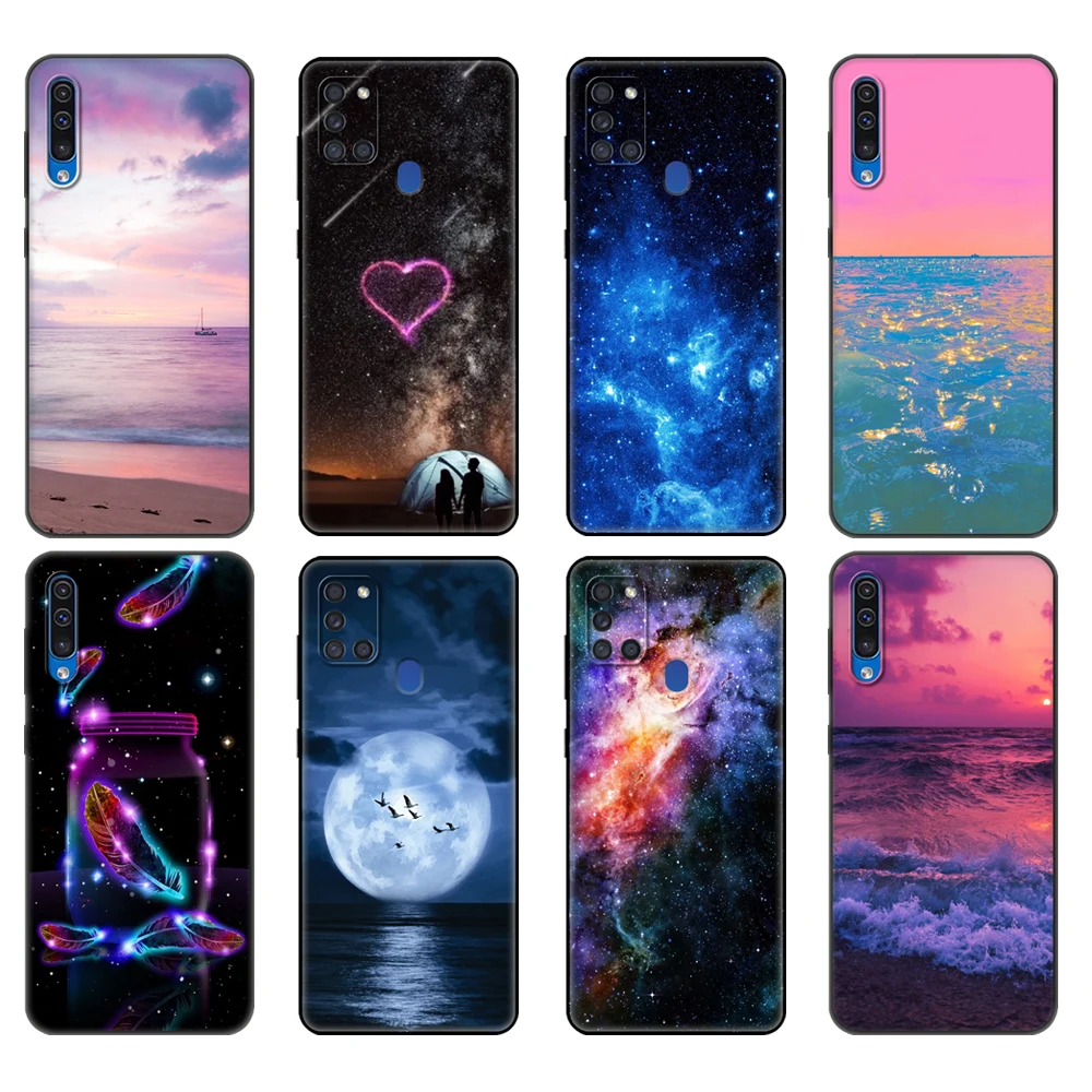 Черный чехол из ТПУ для Samsung Galaxy A50 50S A30S A10 A01 A11 A21S A31 A41 A51 A71 M21 M30S S10 LITE мягкий