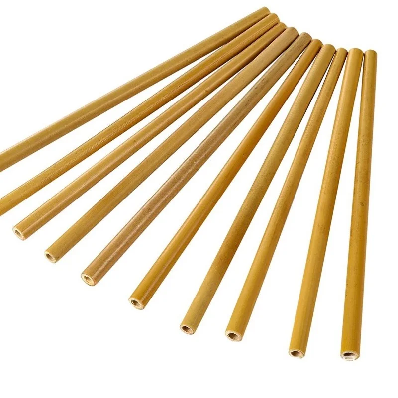 50 шт природы бамбуковые соломинки для питья Соломы Бар инструменты|link| |