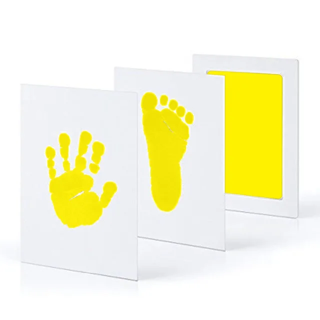 Upgraded version Экологически чистый уход за ребенком нетоксичный ребенок Handprint Набор для отпечатка ступней Детские сувениры отливка новорожденный отпечаток ноги inkpad - Цвет: Upgraded version