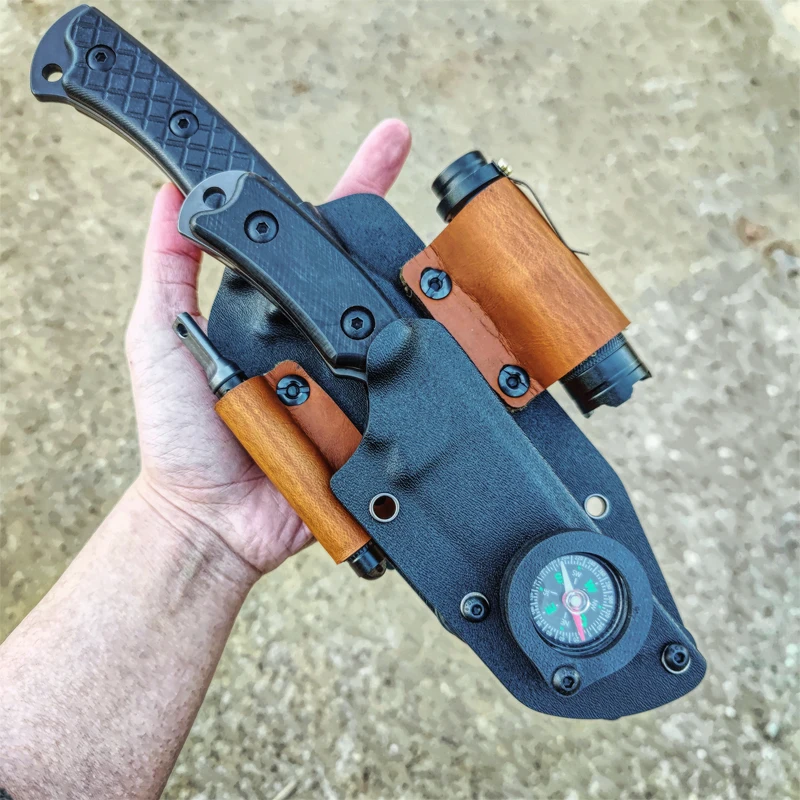 Высококачественная внешняя искусственная кожа Kydex 58HRC фиксированное лезвие G10
