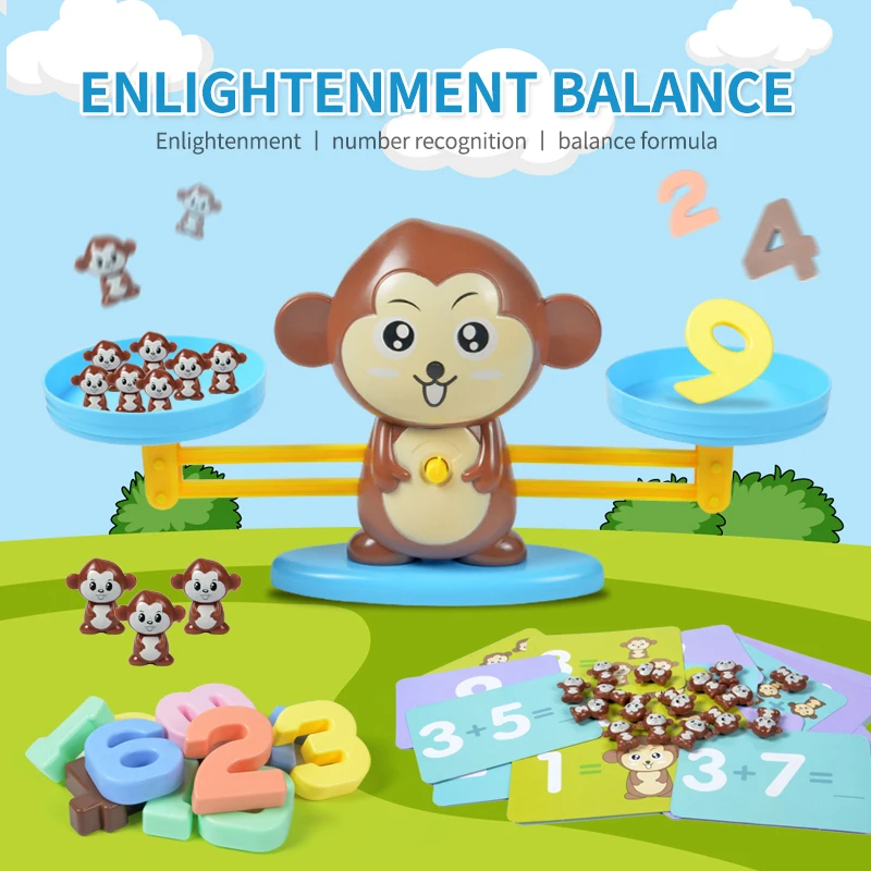 Балансирующая игрушка настольная игра игрушки обезьяны цифровые весы для
