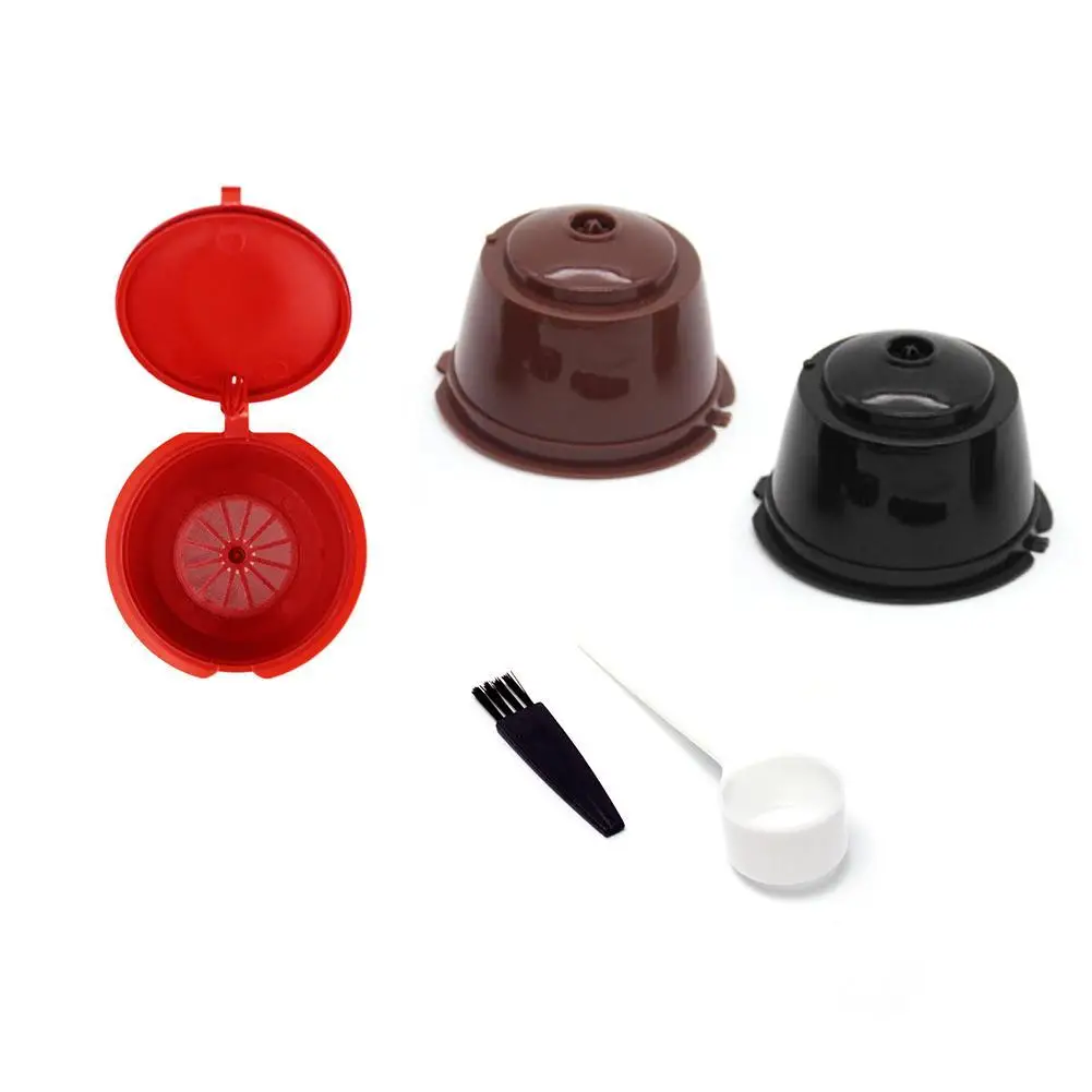 

Refillable Reusable Nespresso Coffee Capsule With Plastic Filters For Original Spoon Siccsaee Filter Line Pod SET C4G4