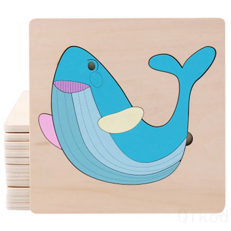 

Montessori Educational Wooden toy 3D Memory Puzzle Wooden Sensory Mathematics Jigsaw Brain Training Early Intellectual Learning
