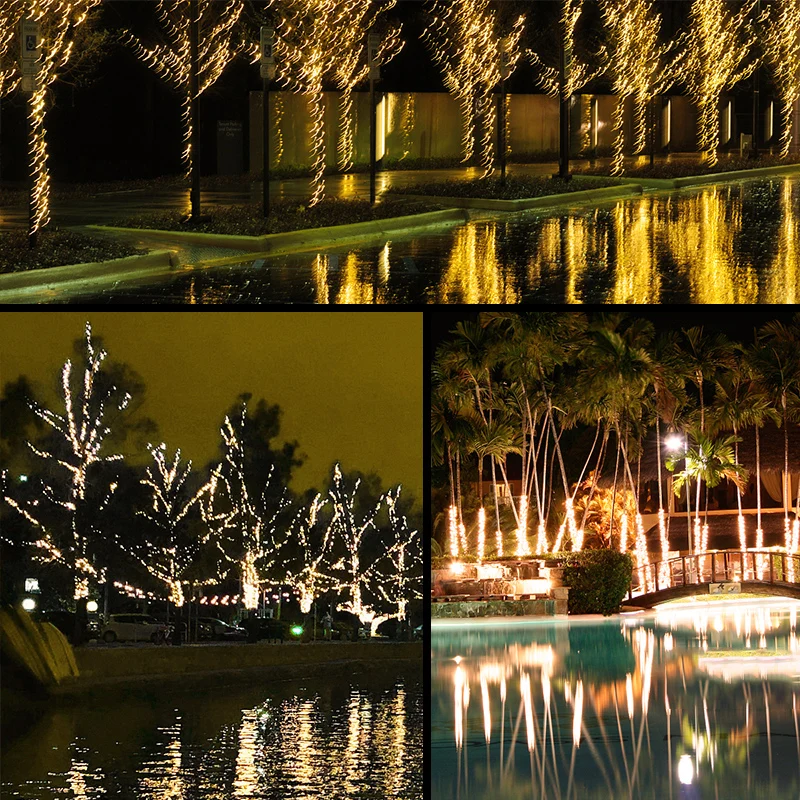 

2Pcs Outdoor LED Solar String Lights 240 LED Diy Christmas Lights Fairy Lights Waterproof IP65 for Garden Wedding Decoration