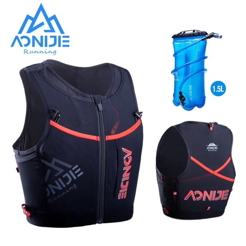 

AONIJIE C9106 10L Quick Dry Sports Backpack Hydration Pack Vest Bag With Zipper For Hiking Running Marathon Race Water bag 1.5L