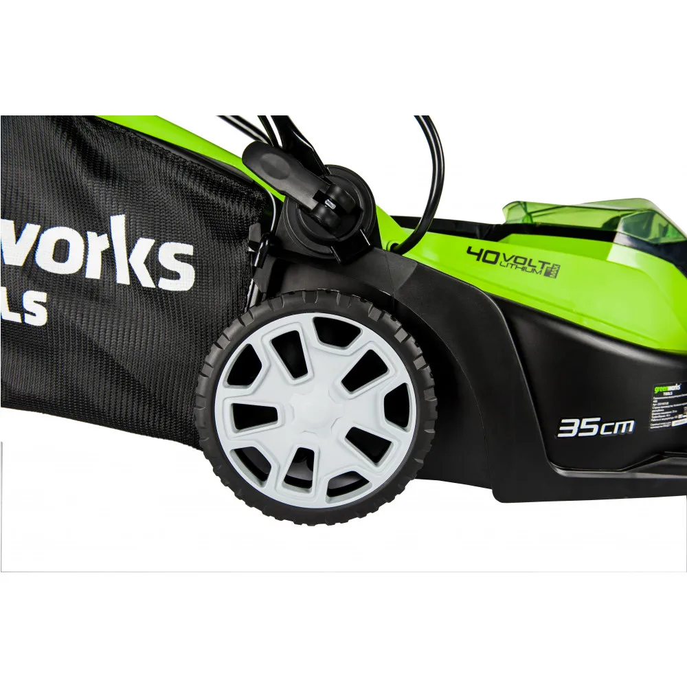 Газонокосилка аккумуляторная Greenworks G40LM35 40V 35 см без АКБ и ЗУ | Инструменты
