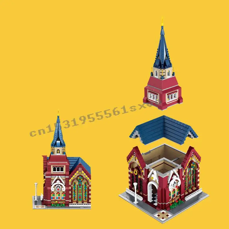 Новый городской уличный вид серии Юнион Черч Lepining City 2001 модель дома Строительные
