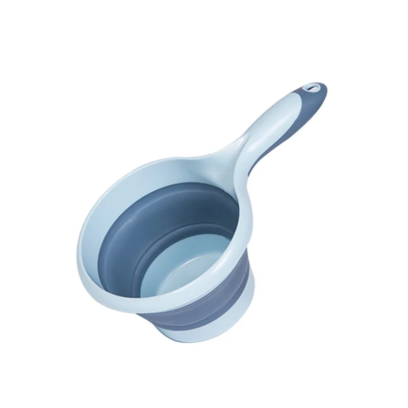 

Household Kitchen Spoon Folding Hanging Long Handle Water Scoop Bath Shampoo Spoon Multifunctional Plastic Water Scoop