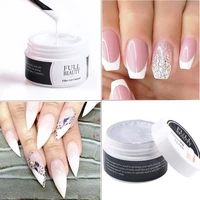 15ml pink white uv gel nail polish quick construction gel nail extensions glass fiber nail art fiber silk free paper drag