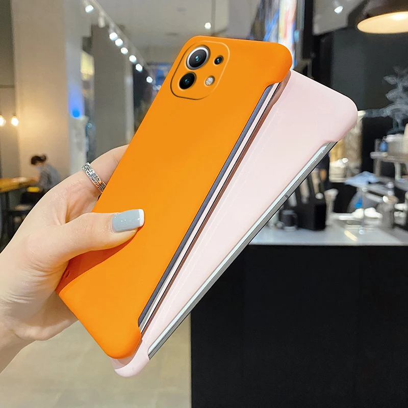 ultra thin frameless pc phone case cover for xiaomi mi 11 12 10t lite redmi note 9 9s 10 4g 10s 8 pro max 9t poco f3 5g cover free global shipping