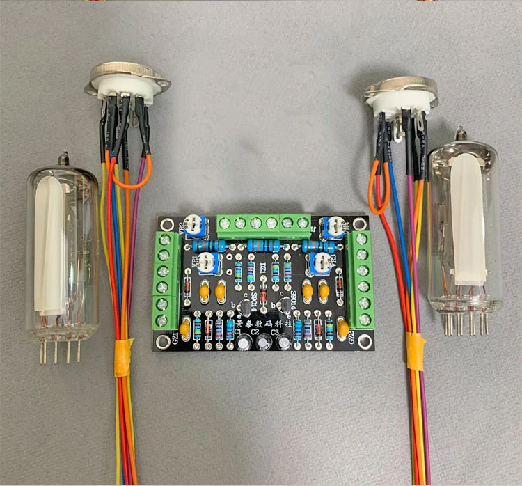 

dykb 6E2 tube Cat Eye driver board kit dual-channel fluorescent level Volume indicator drive amplifier DIY Audio DC 12V