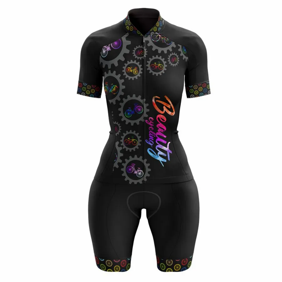 

VEZZO 2020 Cycling Skinsuit Summer Women's MTB Clothing Fullbody Set Bike KIT Ropa Ciclismo Bodysuit Jumpsuit Triatlon Wetsuit