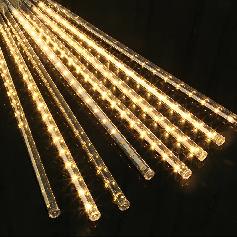 

8 Tubes Christmas Hanging Tree Light Light Garden Lights 30cm LED Meteor Shower Light String Holiday Outdoor Lighting Decoration