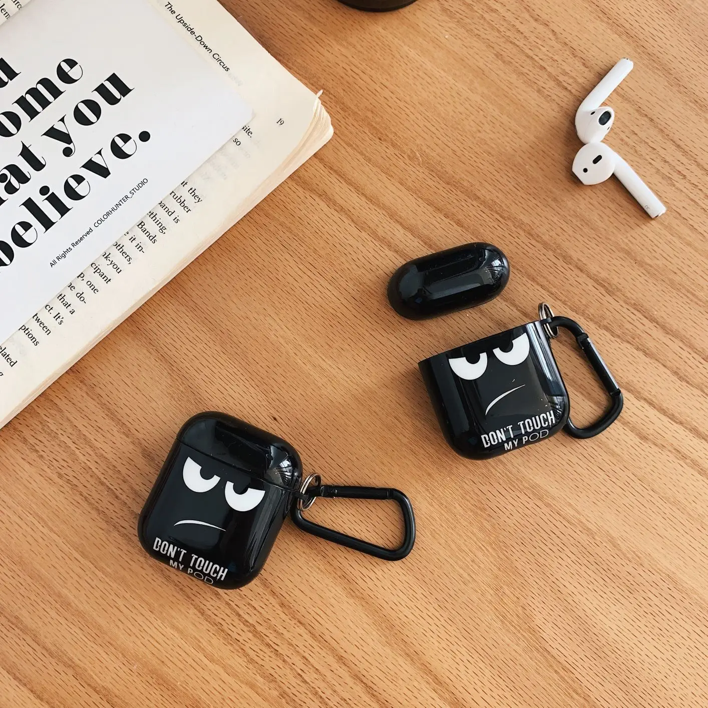 Мультяшные глаза милые наушники чехол для Apple беспроводной Bluetooth гарнитура Airpods силиконовый чехол Airpods зарядная коробка аксессуары