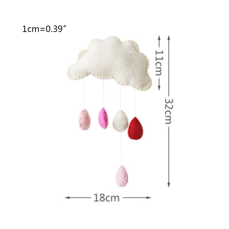 

Cute Clouds Nordic Wind Baby Kids Room Nursery Home Cloud Stickers Decal Gifts Raindrop Wall Hanging Decor