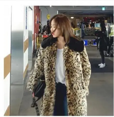 Утолщенная леопардовая куртка для женщин средней длины зимнее пальто из