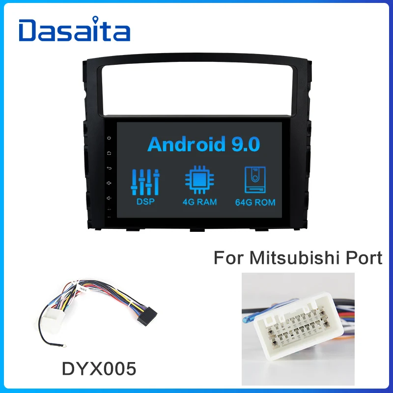 DYX005 Dasaita " ips Автомобильный мультимедийный плеер Android 9,0 для Mitsubishi Pajero V97 V93 2006 2007 2008 2009 2011 gps DSP 1024*600 - Цвет: DYX005