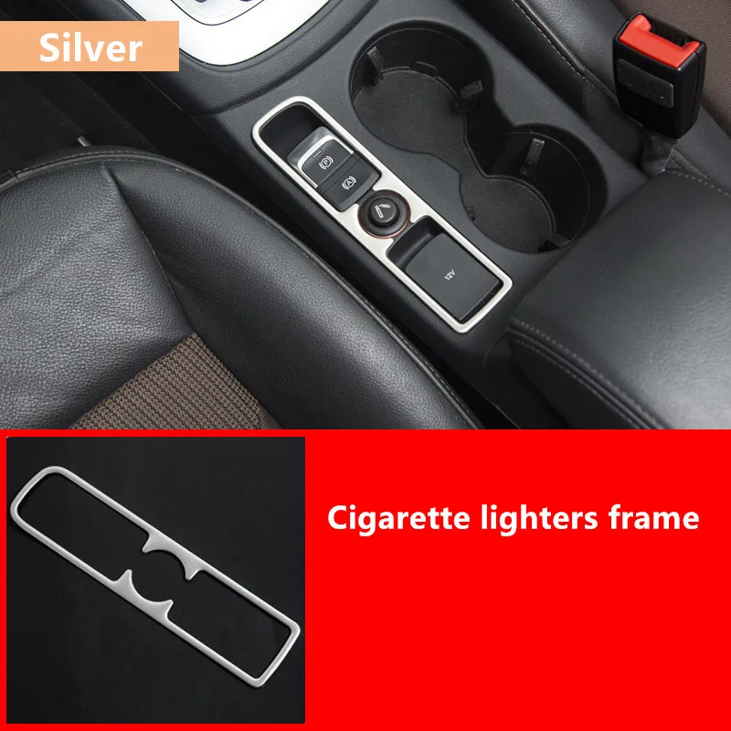 Cigarette lighters Автомобильная дверная ручка стерео аудио динамик рамка Накладка для Audi Q3 2013-18 нержавеющая сталь консоль Декор полоса лампа для чтения рамка - Название цвета: Cigarette lighters