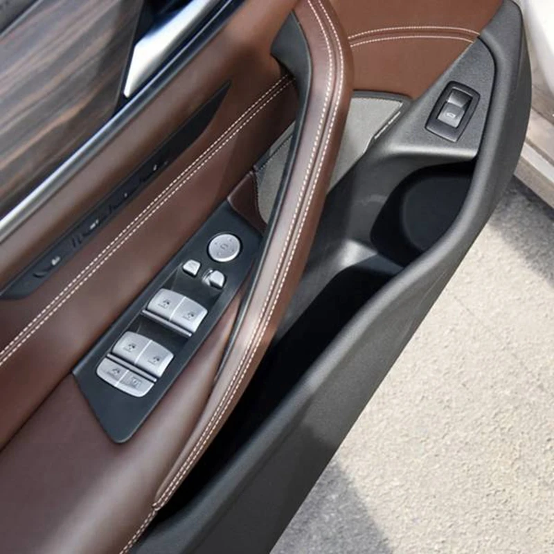 

4PCS Car Inner Door Panel Cover Interior Door Pull Handle Cover Trim for 5 Series G38 G30 2018 2019 2020