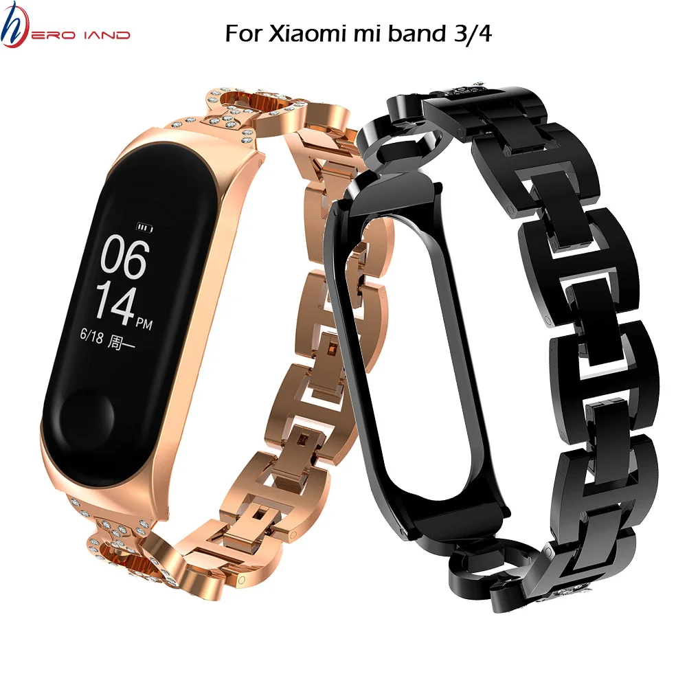 

Mi Band 3 Strap Metal Bracelet for Xiaomi Mi Band 3 Strap Bracelet Smart Watch Band Stainless Steel Correa Miband 4 Strap
