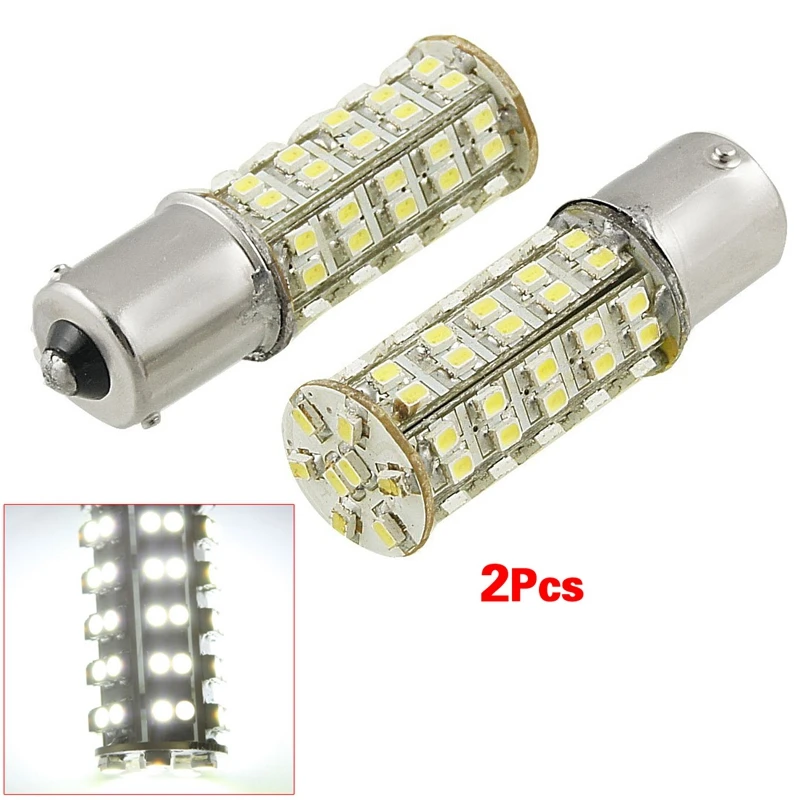 2 шт. Белый 1156 P21W Ba15s 68 SMD светодиодный стоп сигнал задний светильник|Передние