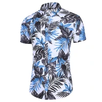 mens short sleeve shirts men casual floral print holiday vacation blouses tops clothing large size 6xl 7xl