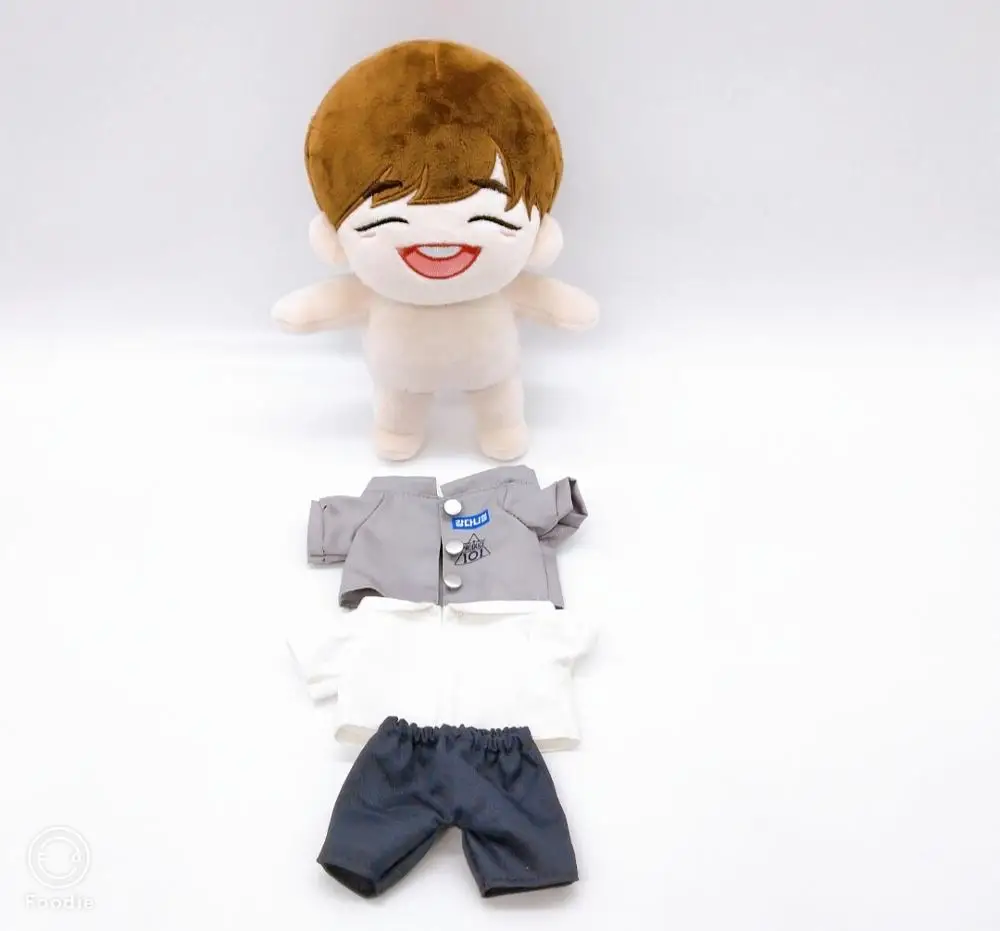 Бесплатная доставка 20 см KPOP Wanna One Kang Daniel Doll &amp одежда наряд мультяшная